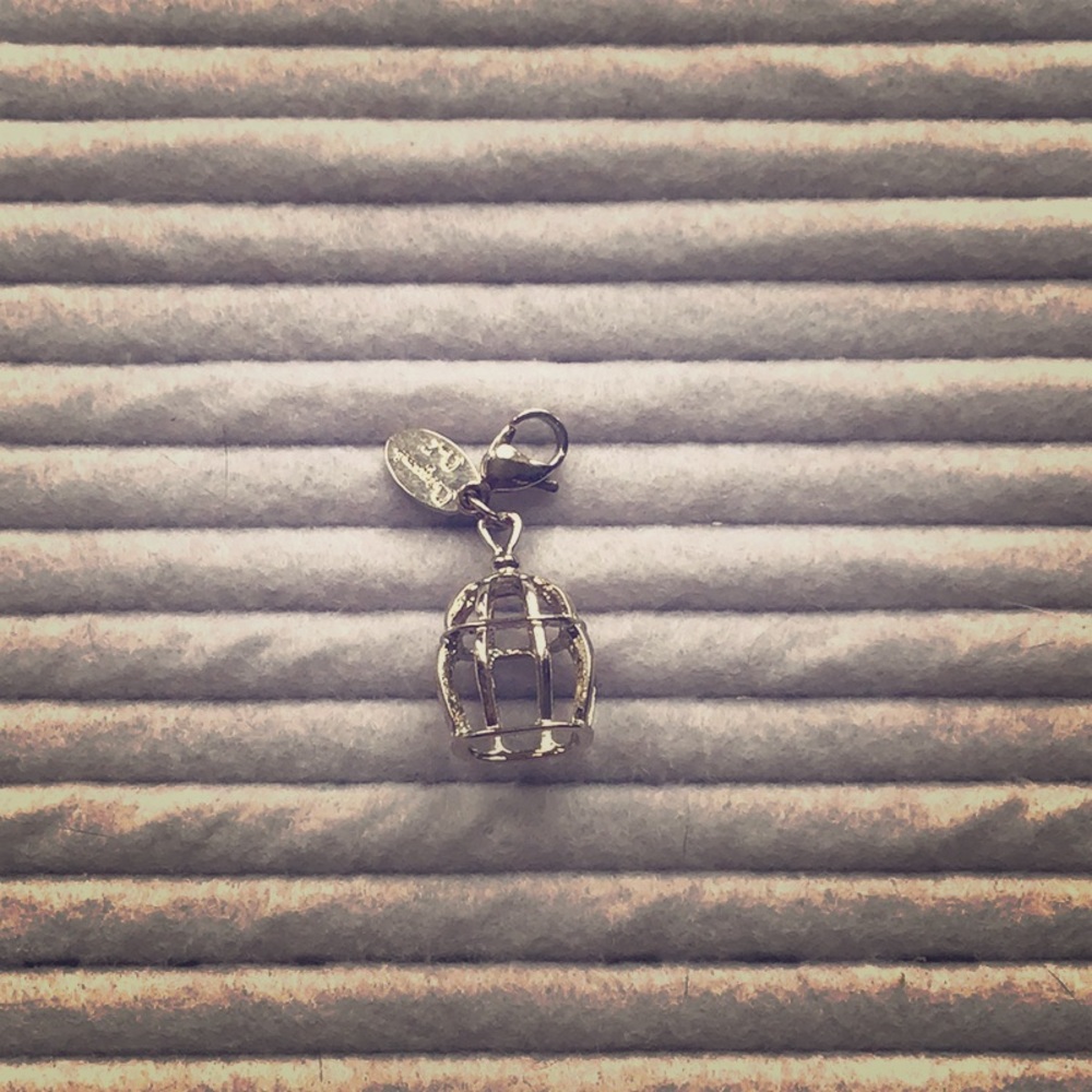 Silver Birdcage Dangle